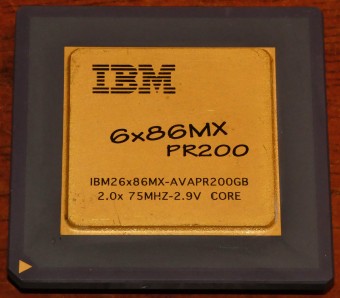 IBM 6x86MX PR200 CPU IBM26x86MX-AVAPR200GB 2x 75MHz 2,9V Core USA 1997